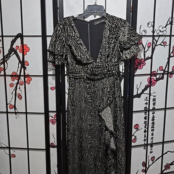 House of Harlow 1960 x Revolve Zebra Print Maxi Dress Size XS New - Picture 2 of 12